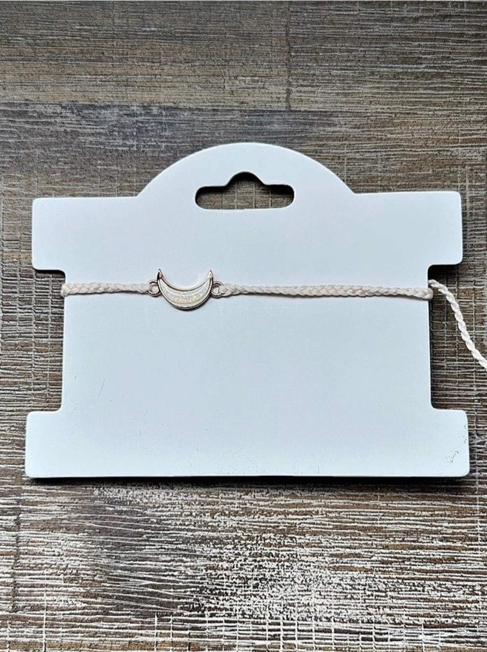 Pura Vida Crescent Moon Bracelet White Gold NWT